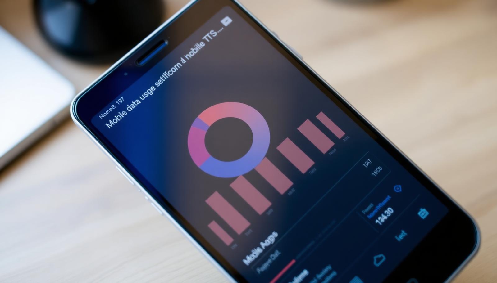 Mobile data usage screen inside a phone app